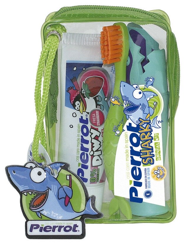 Детский дорожный набор Pierrot Sharky Dental Kit (от 2 до 8 лет)