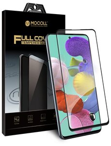 Фото Защитное стекло MOCOLL полноразмерное 2.5D для Samsung A01 (A015) Черное (серия Storm)