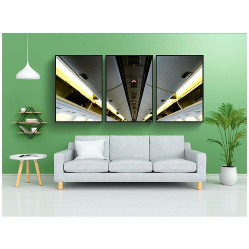 фото Набор модулных постеров для интерьера "самолет, сиденье, праздник" 60x90 см. в тубусе, без рамки lotsprints