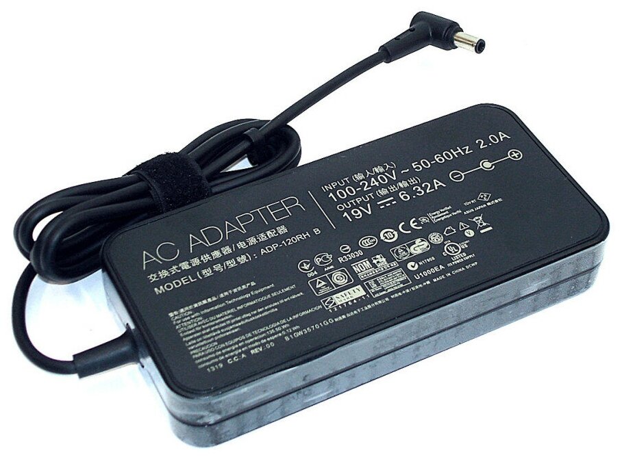 Блок питания (зарядное устройство) для ноутбука Asus 19V 6.32A 6.0x3.7mm ORG