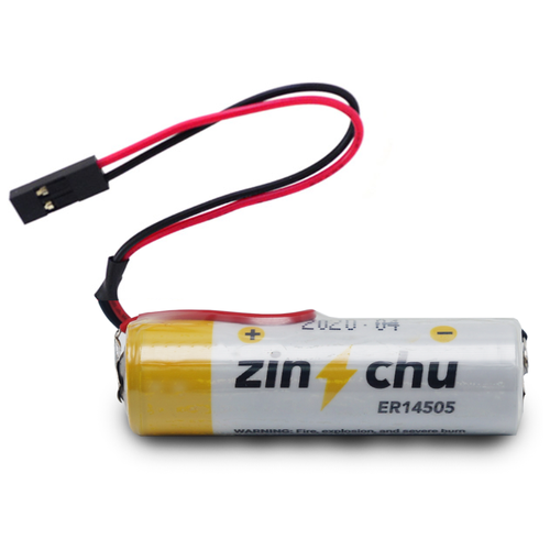батарейка zinchu er14505 в упаковке 2 шт Батарейка литиевая Zinchu, тип ER14505, 3.6В с коннектором для вычислителя ВКТ-7, ВКТ-9