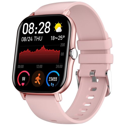 Смарт часы LEMFO LF27 - элегантные для женщин, с Bluetooth, управлением музыкой для iOS Android,розовые