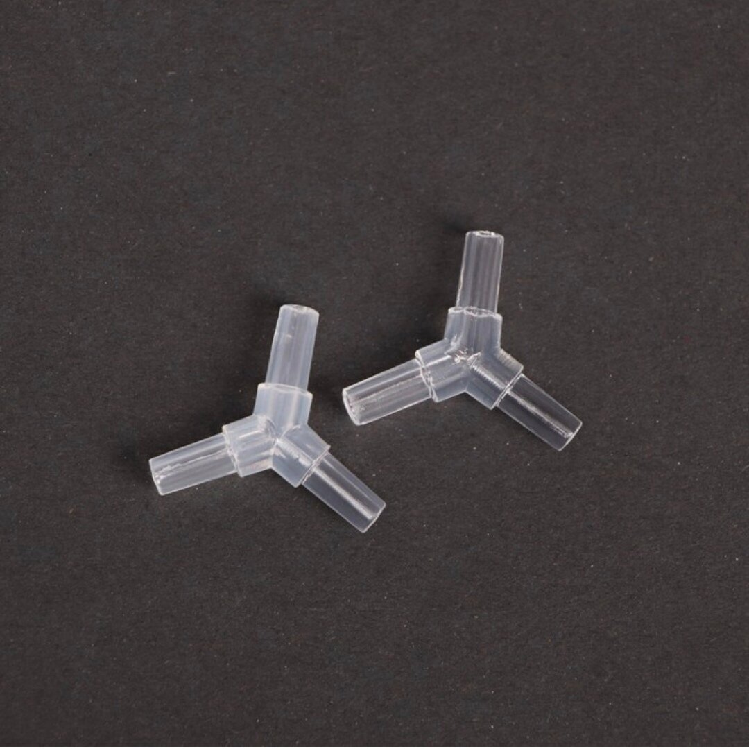 фото Набор соединителей для трубок, тройник, Ф4 мм, 2 шт