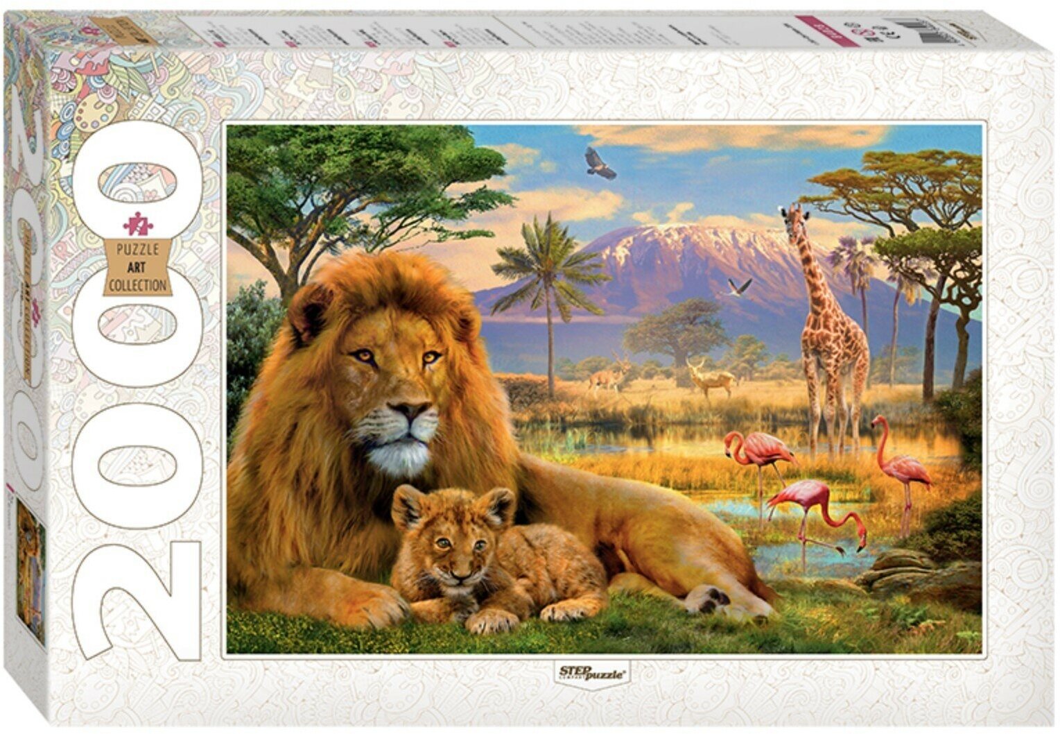 Пазл Step puzzle Art Collection Лев 84028, 2000 дет., 68х96х5.5 см, разноцветный - фотография № 5