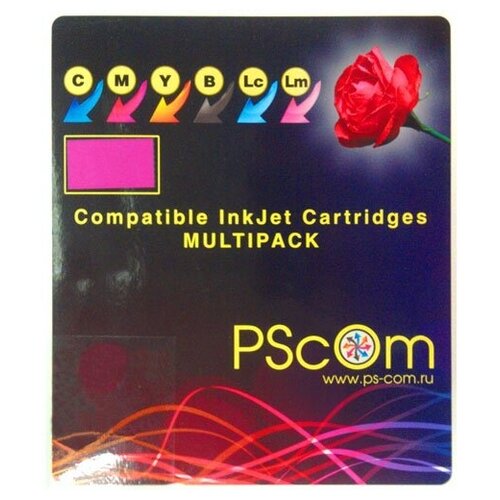 Комплект картриджей Ps-Com совместимый с Epson T1285 / C13T12854010 (Bk, C, M, Y)