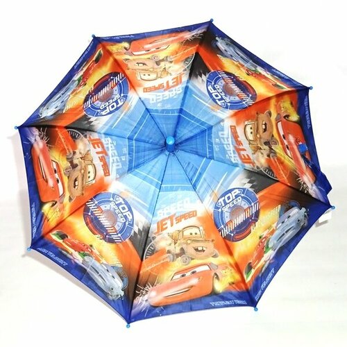 Зонт-трость Diniya, голубой, желтый зонт трость diniya полуавтомат купол 86 см синий