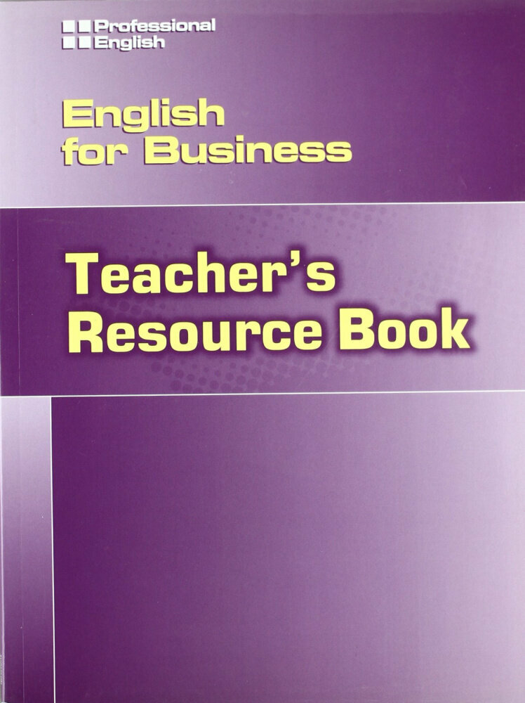 Книга Professional English for Business: English for Business: Teacher's Resource Book - фото №1