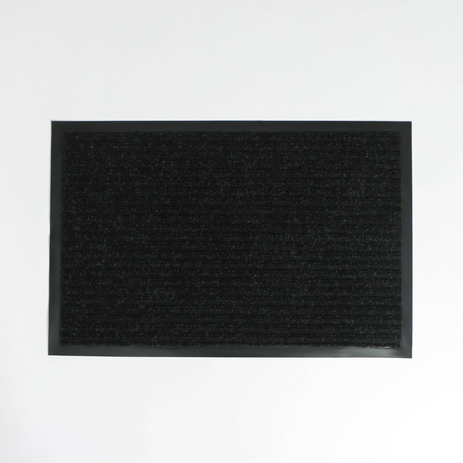 Коврик влаговпитывающий придверный с окантовкой Доляна «Стандарт», 40×60 см, цвет чёрный - фотография № 11