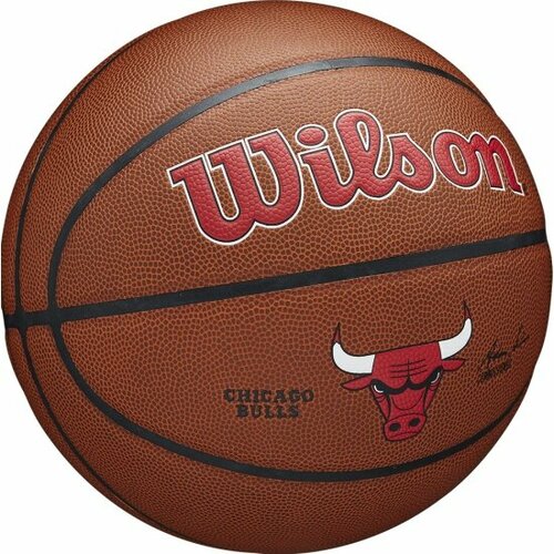 Мяч баскетбольный Wilson NBA Chicago Bulls, WTB3100XBCHI размер 7, оранжевый мяч баскетбольный wilson nba chicago bulls р 7 арт wtb3100xbchi