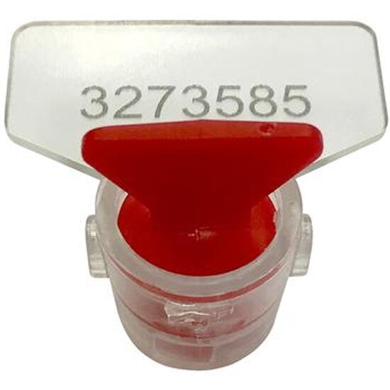 Пломба роторная Комус КПП-3-2030 (ПК91-РХ3), красная, 100 шт/уп