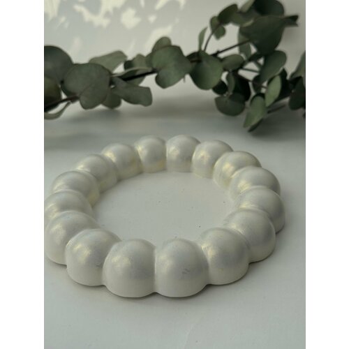 Подсвечник круглый белый