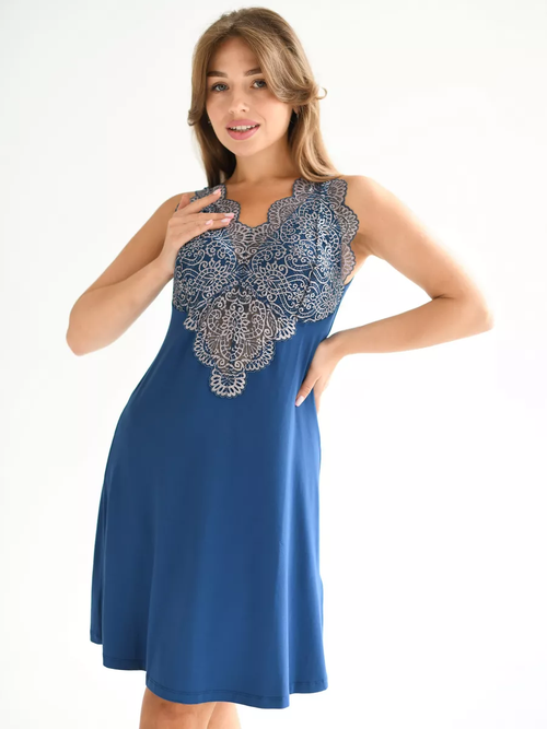 Сорочка Текстильный Край, размер 50, голубой