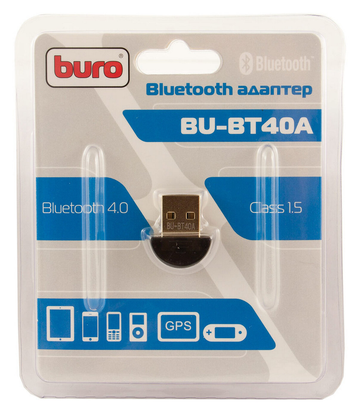 Bluetooth адаптер Buro BU-BT40A, черный - фото №12