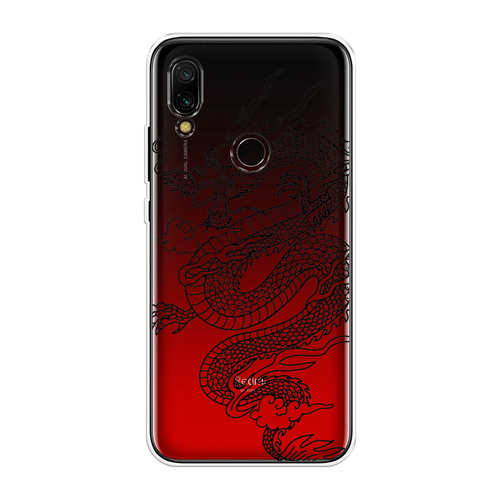 Силиконовый чехол на Xiaomi Redmi 7 / Сяоми Редми 7 Большой китайский дракон, прозрачный силиконовый чехол на xiaomi redmi s2 redmi y2 сяоми редми s2 большой китайский дракон прозрачный
