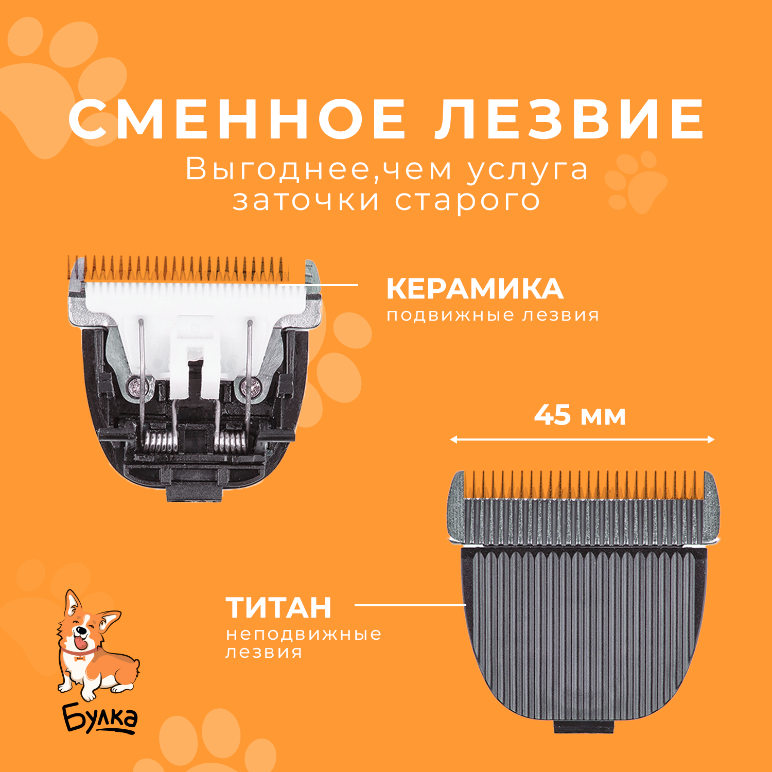 Сменное лезвие для машинки для стрижки животных Булка