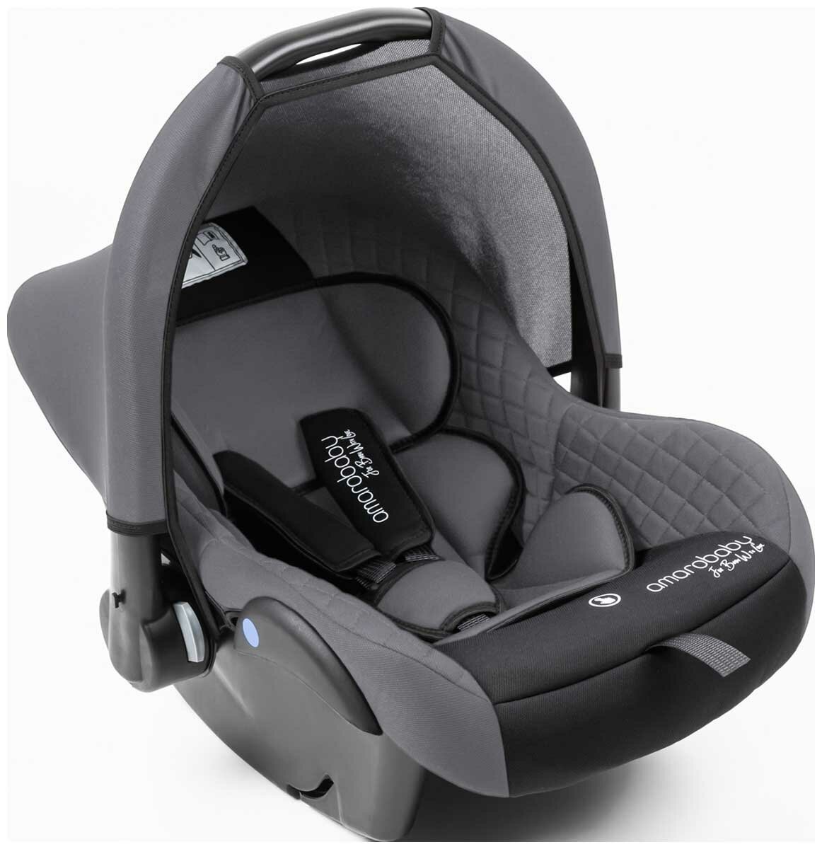 Автокресло Amarobaby Baby comfort, группа 0+, серый/черный (AB222008BC/1109)