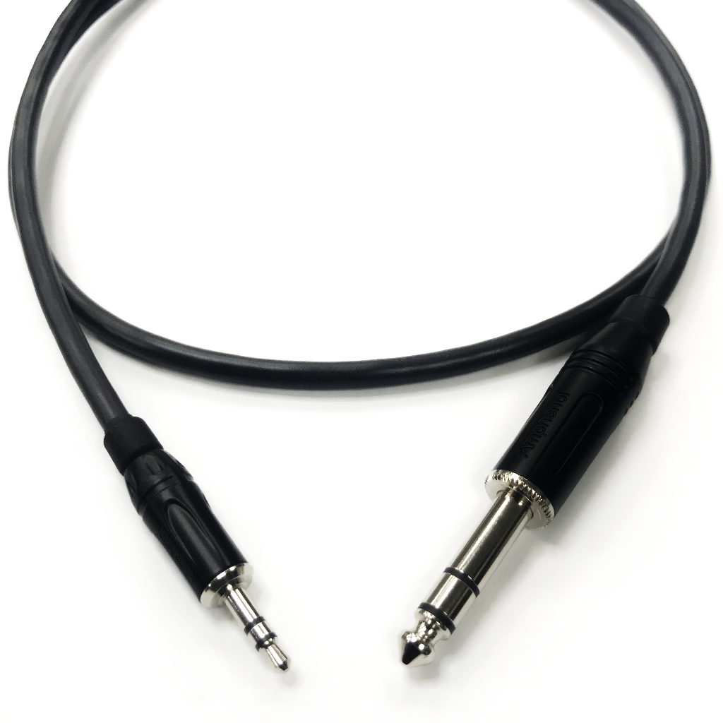 3m minijack 3.5 mm stereo - Jack 6.3 mm stereo Amphenol Pro Performance Aux2Am профессиональный аудио кабель MMAG (собственное производство)