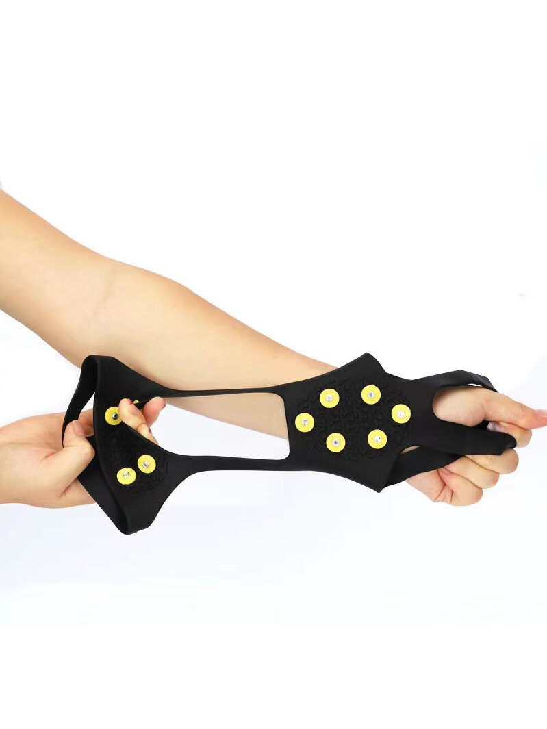 Ледоступы Ame Yoke "IG-10", с 10 шипами, универсальные, черные, размер XL — фото 1