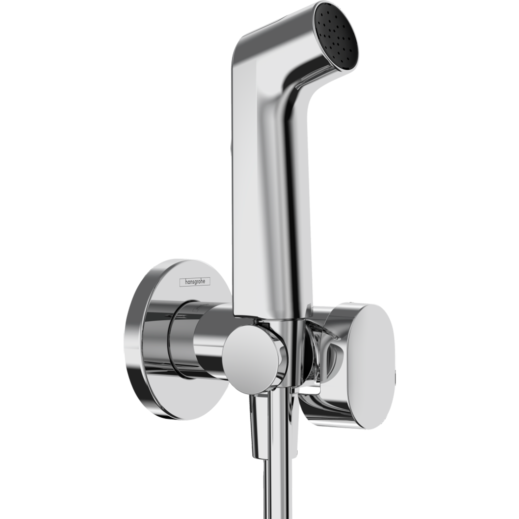 Гигиенический душ hansgrohe 1jet S EcoSmart+ со смесителем (требуется скрытая часть), 29232000, хром