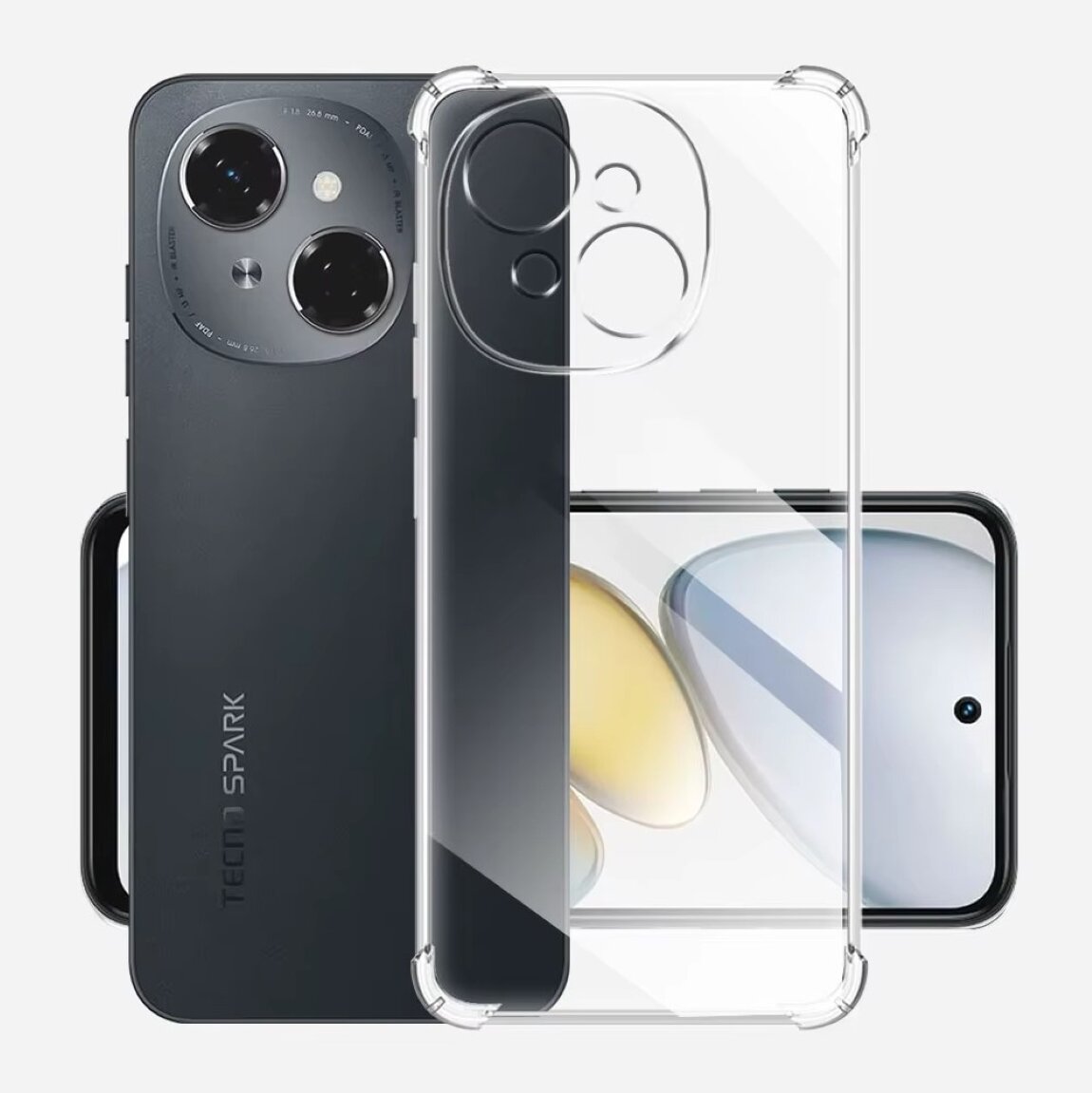 Чехол противоударный c усиленными углами для Tecno SPARK GO 1 / POP 9 Противоударный чехол для Техно Спарк Гоу 1 / Поп 9 с защитой камеры Premium — фото 1