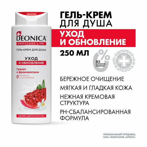 фото Гель крем для душа женский парфюмированный deonica уход и обновление 250 мл