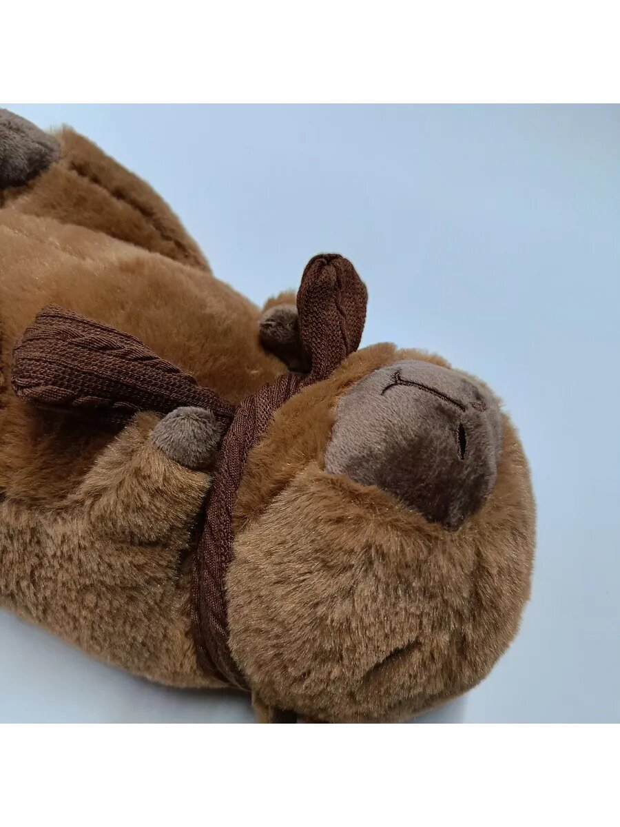 Игрушка мягкая "Капибара", искусственный мех, 25 см, коричневая — фото 1