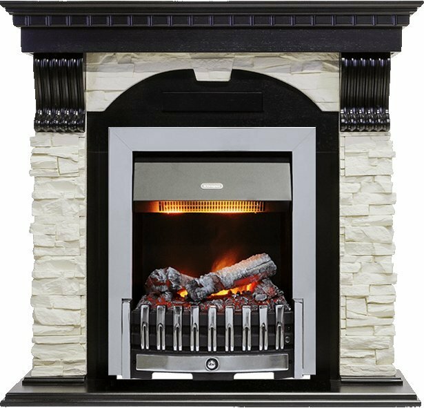 Каминокомплект Dimplex Dublin - Венге / Сланец белый с очагом Danville Chrome FB2