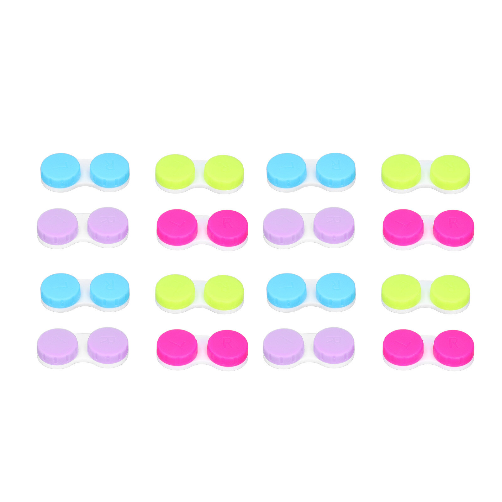 16pcs Contact Lens Case Colorful Soak Storage Container for Outdoor Activities Travel
