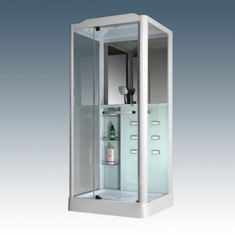 Душевая кабина с низким поддоном CS 126 L 90*100*235 левосторонняя прозрачное стекло 6 мм профиль белый