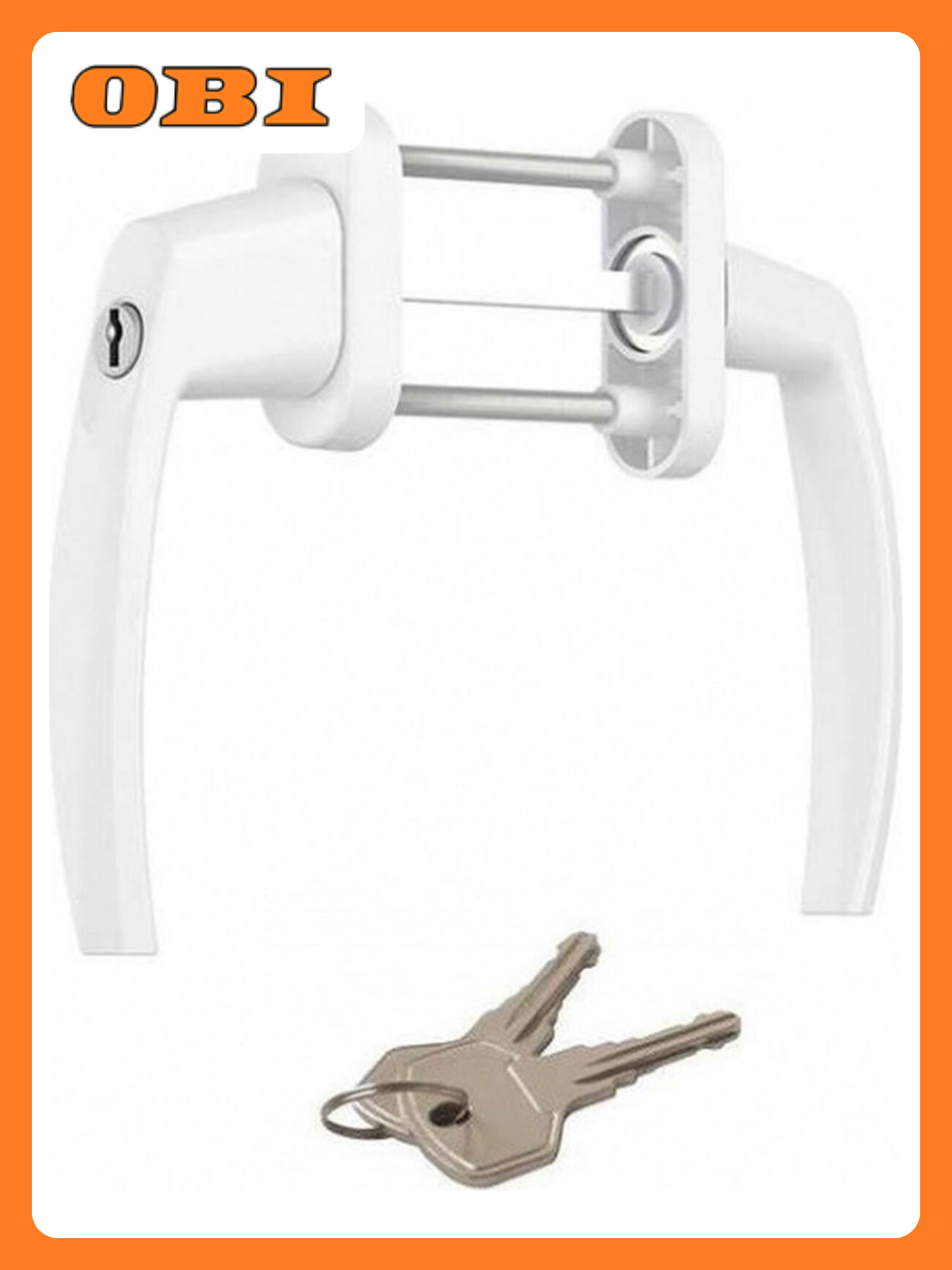 Ручка Tech-KREP двухсторонняя розеткой с ключом сталь белый