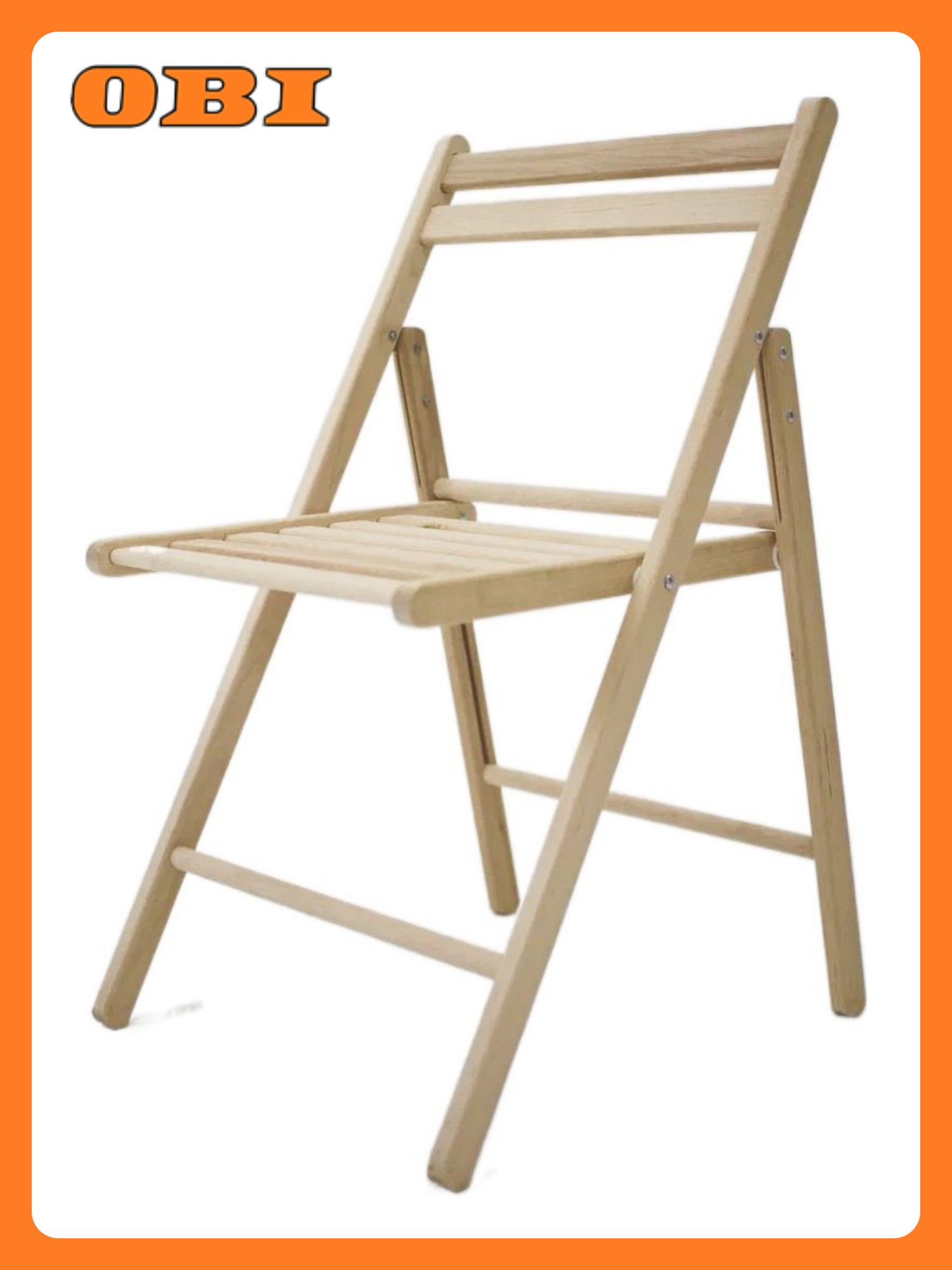 Стул складной деревянный береза для дома 87x44x8 см