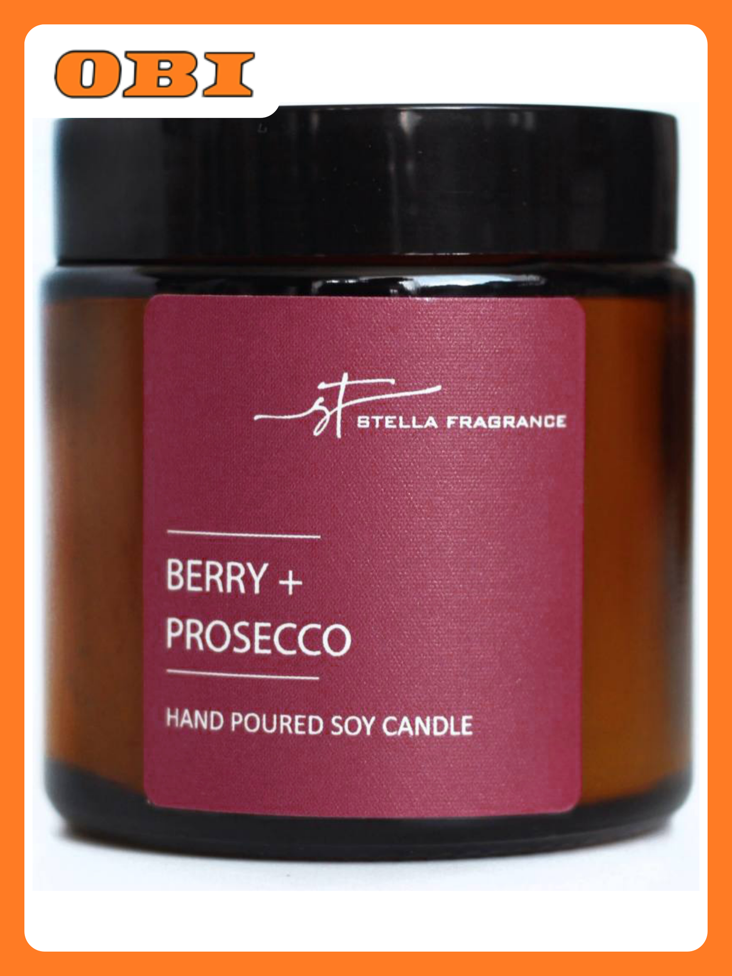 Свеча ароматическая Stella Fragrance  Berry   Prosecco   90г