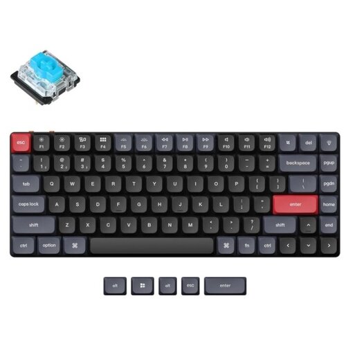 Беспроводная механическая ультратонкая клавиатура QMK Keychron K3 Pro, 84 клавиши, RGB-подсветка, Gateron Blue Switch