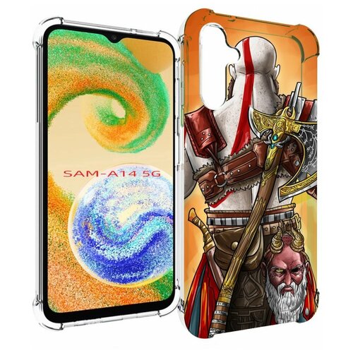 Чехол MyPads God of War для Samsung Galaxy A14 4G/ 5G задняя-панель-накладка-бампер