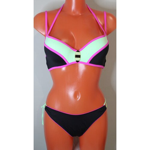 фото Купальник jaberni, размер 40, черный, розовый