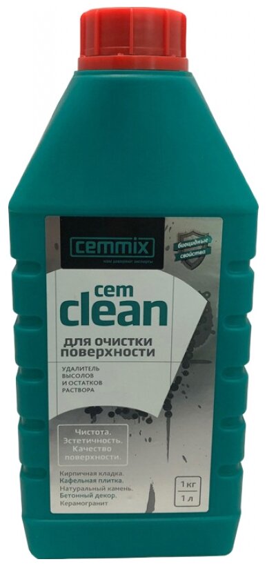 Удалитель высолов и остатков раствора Cemmix CemClean, концентрат, 1 л