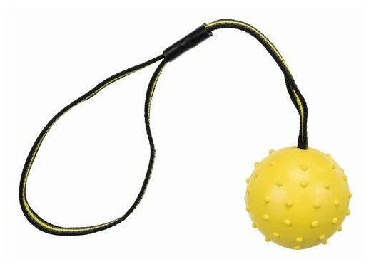 TRIXIE 32820 Игрушка д/собак Мяч Sporting на нейлоновой верёвке, натуральный каучук, 6 см/35 см