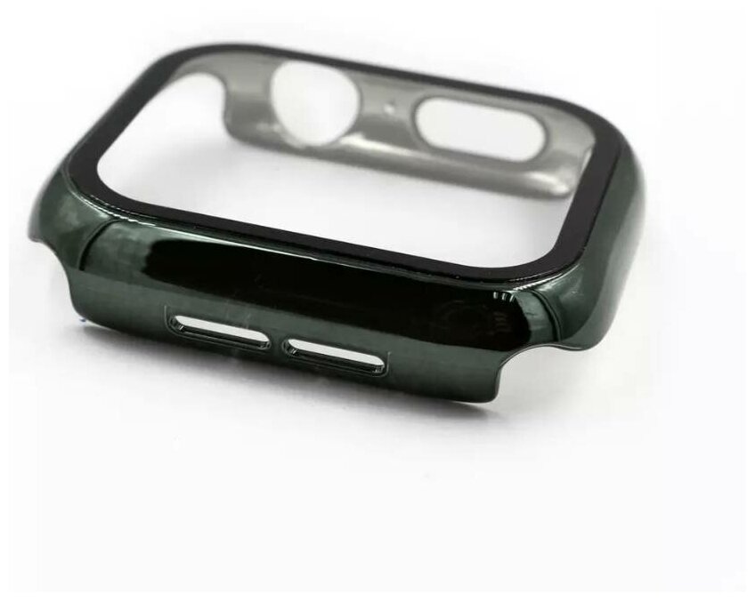 Чехол для Apple Watch 40mm со стеклом зеленый глянец
