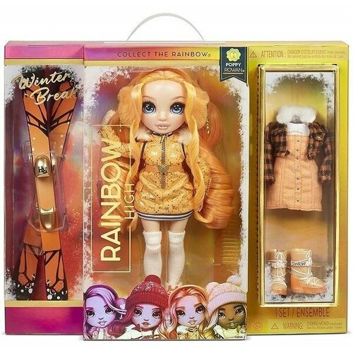 Rainbow High - Кукла Winter Break Fashion Doll Poppy Rowan (Orange) кукла rainbow high winter break fashion doll poppy rowan orange