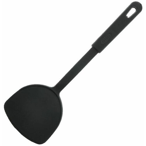 Лопатка кухонная широкая из нейлона 32 х 11 см, цвет черный