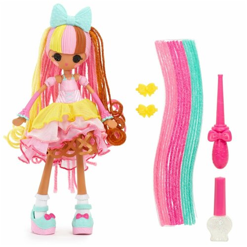 Кукла Lalaloopsy Girls Crazy Hair Вафелька 25 см 537274 розовый/голубой кукла lalaloopsy storm e sky с котиком