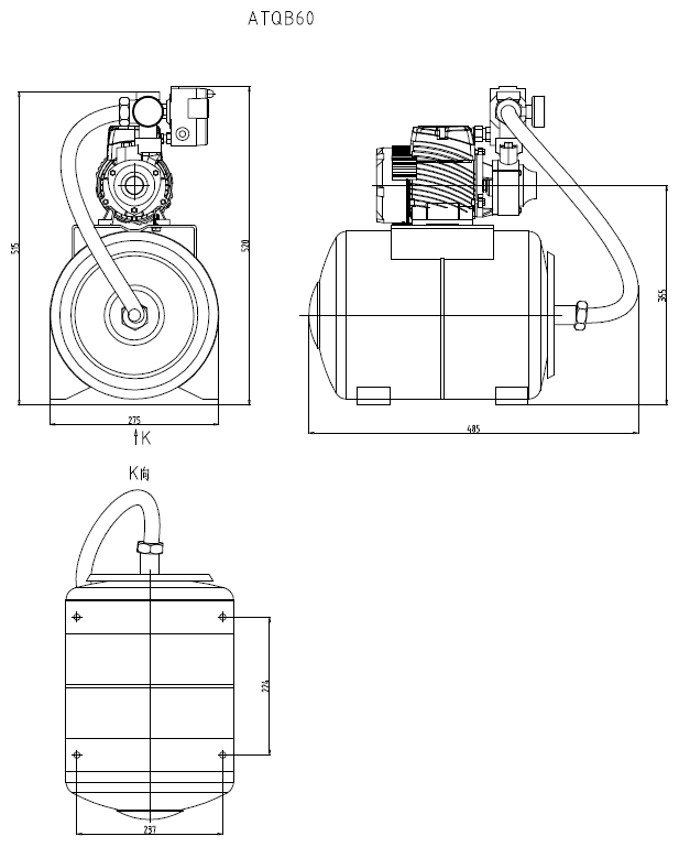 Насосная станция PUMPMAN ATQB60 (370 Вт) - фотография № 2