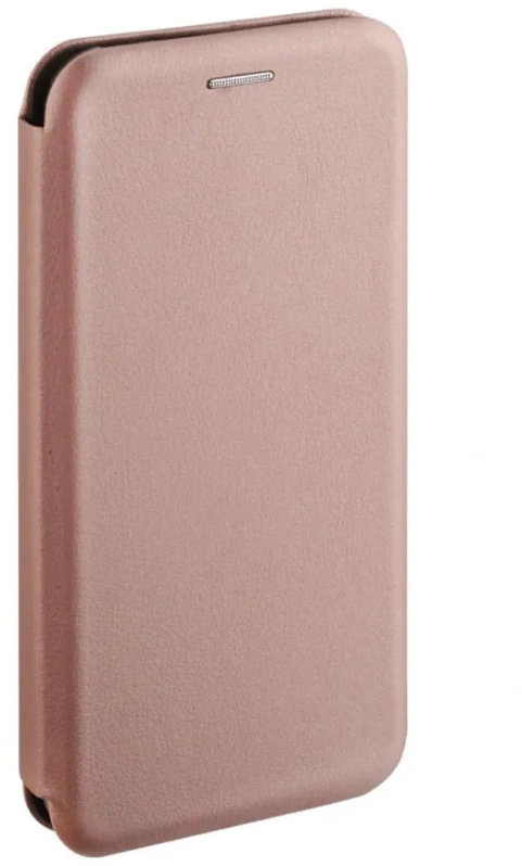 Чехол - книжка кожа розовое золото для Realme C21Y с магнитным замком подставкой и отделением для карт / реалми ц21у