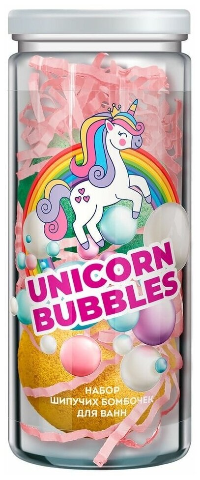 Набор бомбочек для ванн Unicorn Bubbles Для расслабления Для бодрости 2шт х2шт