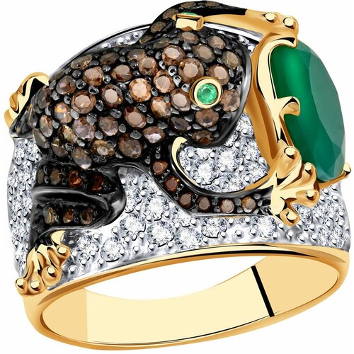 фото Золотое кольцо novikov нк1038 с фианитом diamant-online