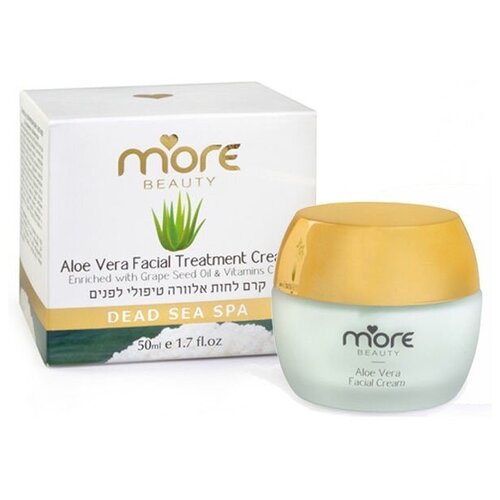 More Beauty Aloe Vera Facial Treatment Cream Увлажняющий смягчающий крем с Алоэ вера и минералами Мертвого моря, 50 мл