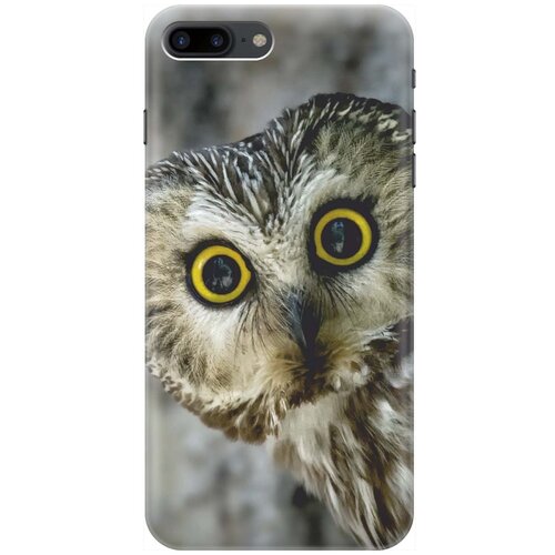 фото Re:paчехол - накладка artcolor для apple iphone 8 plus / 7 plus с принтом "удивленная сова"