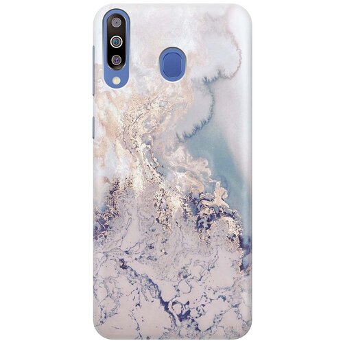 фото Re:paчехол - накладка artcolor для samsung galaxy m30 с принтом "мраморная волна"