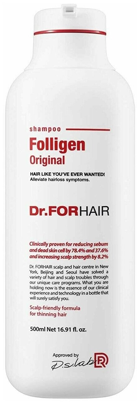 Dr. FORHAIR шампунь Folligen Biotin против всех видов выпадения волос, 500 мл