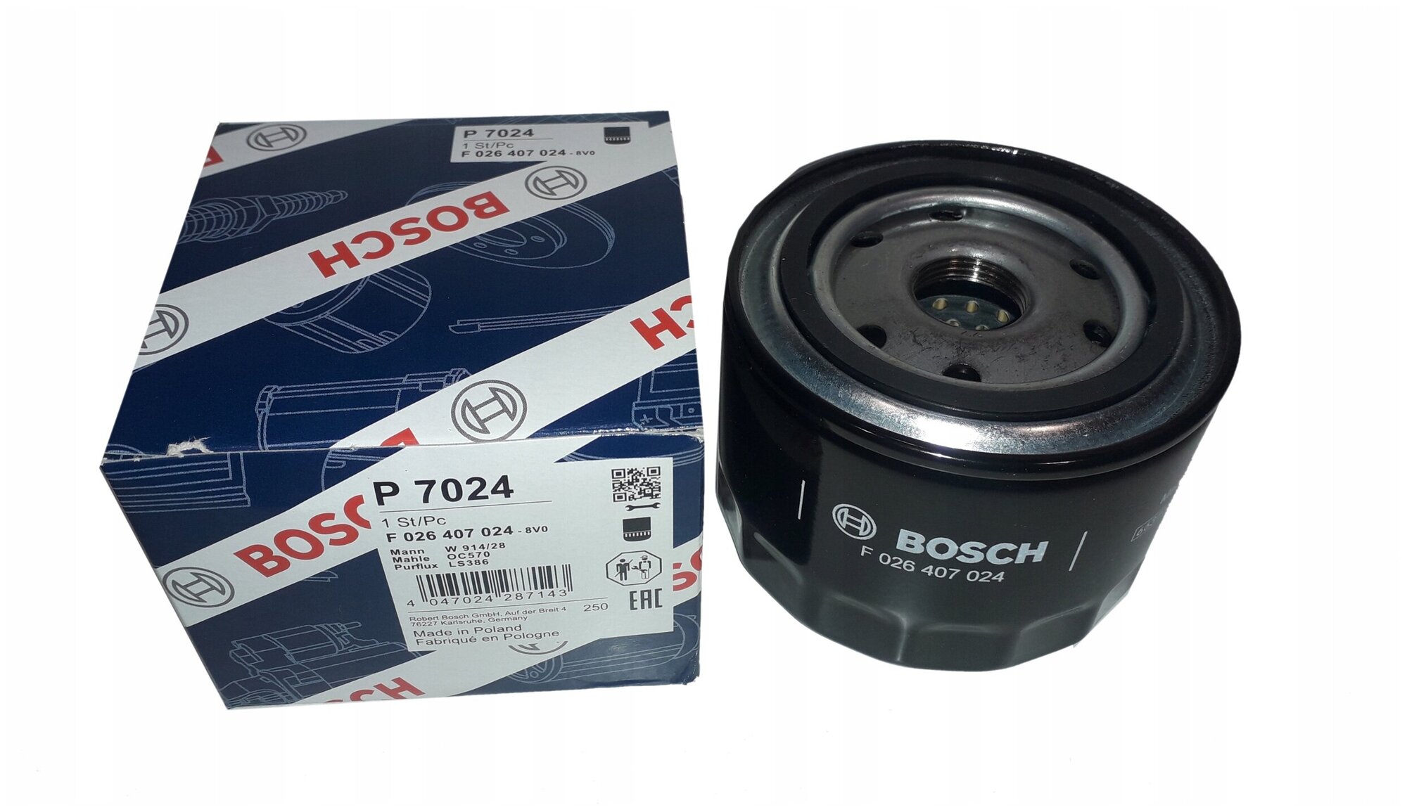 Масляный фильтр BOSCH f026407024